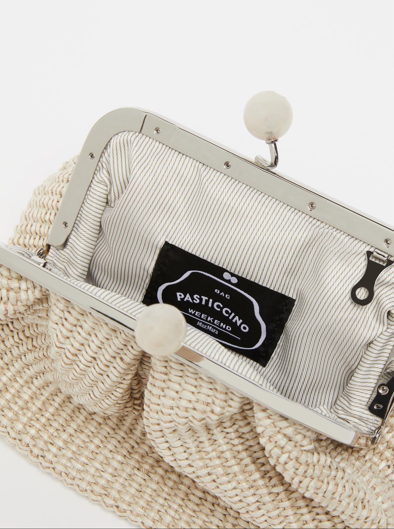 Small raffia-effect Pasticcino Bag Turtledove