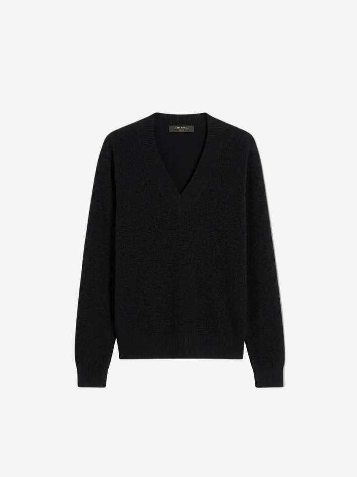 Black sweater on a white background