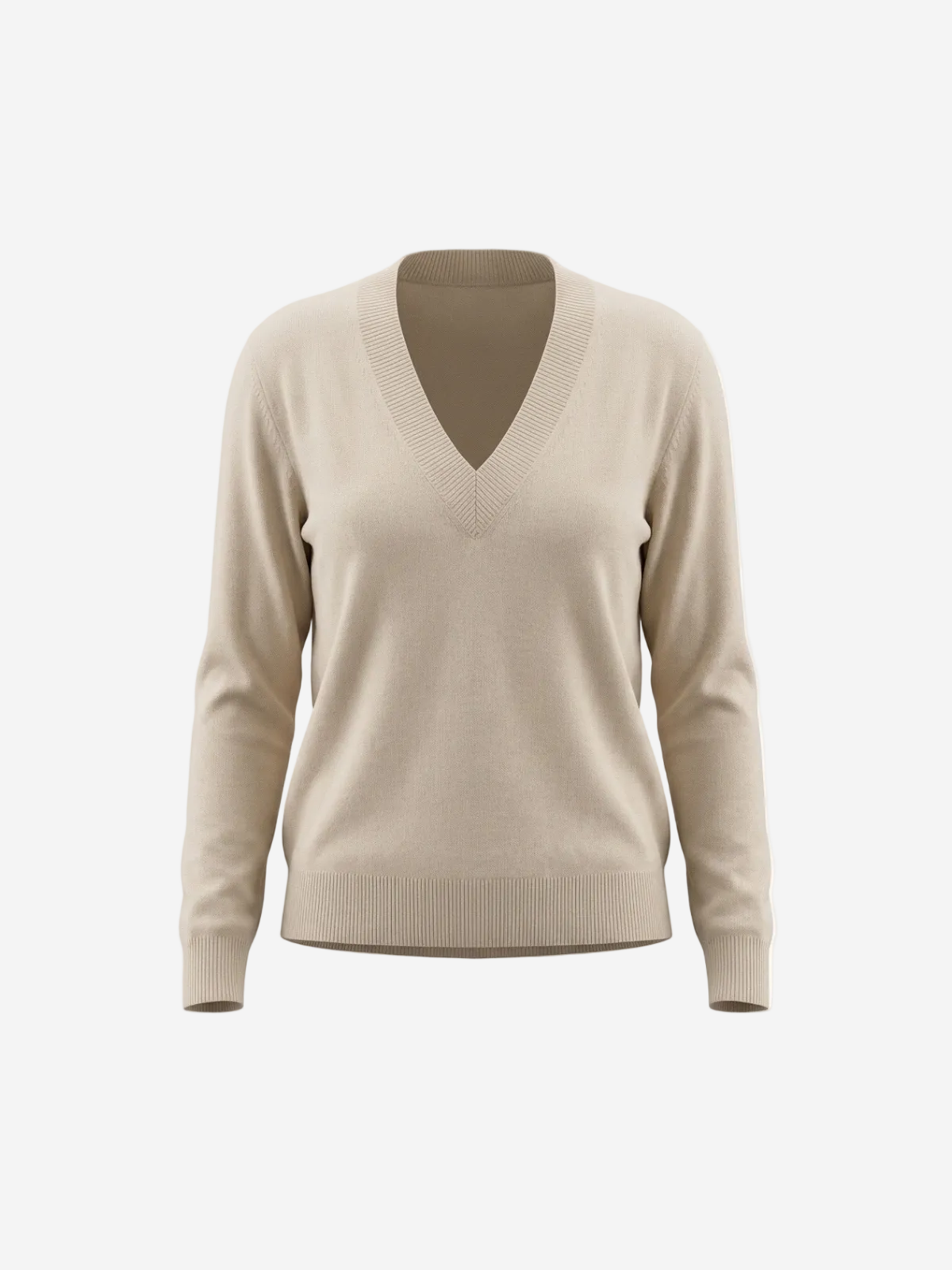 Beige sweater on a white background