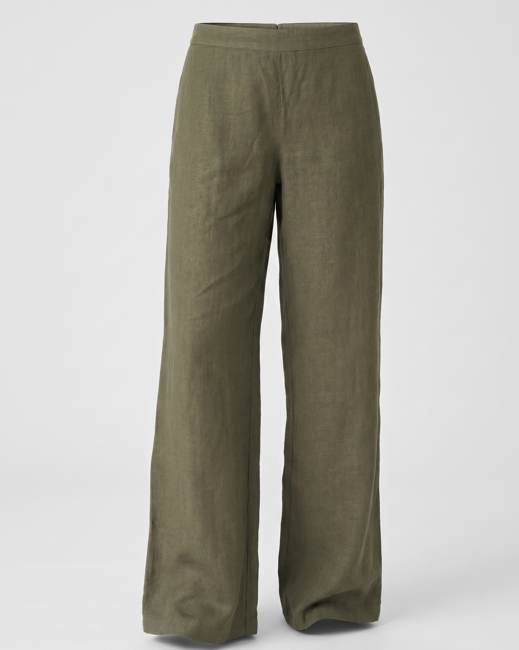 Wide Leg Linen Pants  GREEN