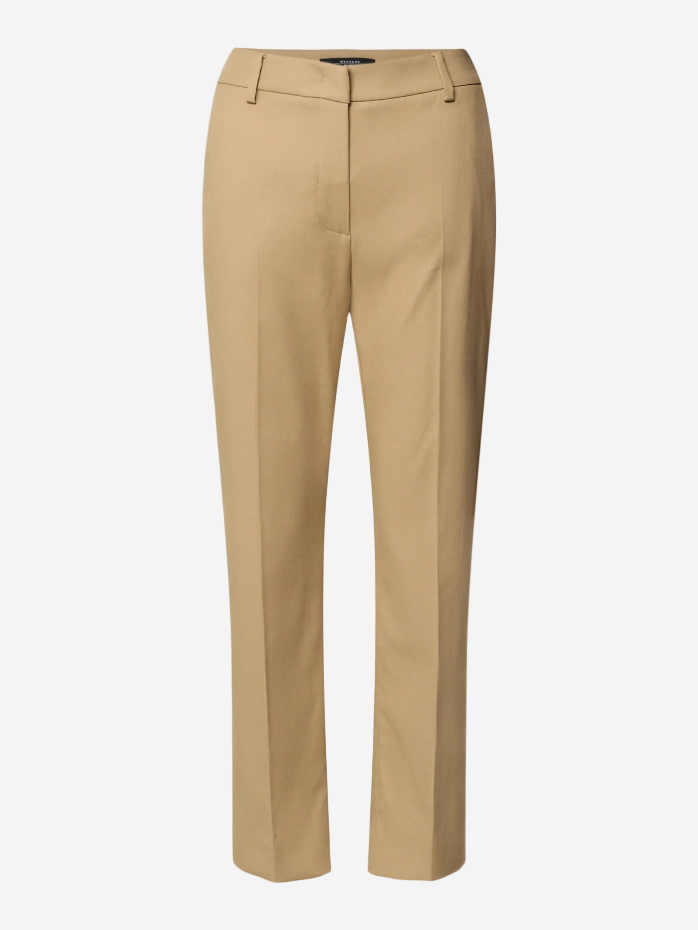 Beige pants on a light gray background