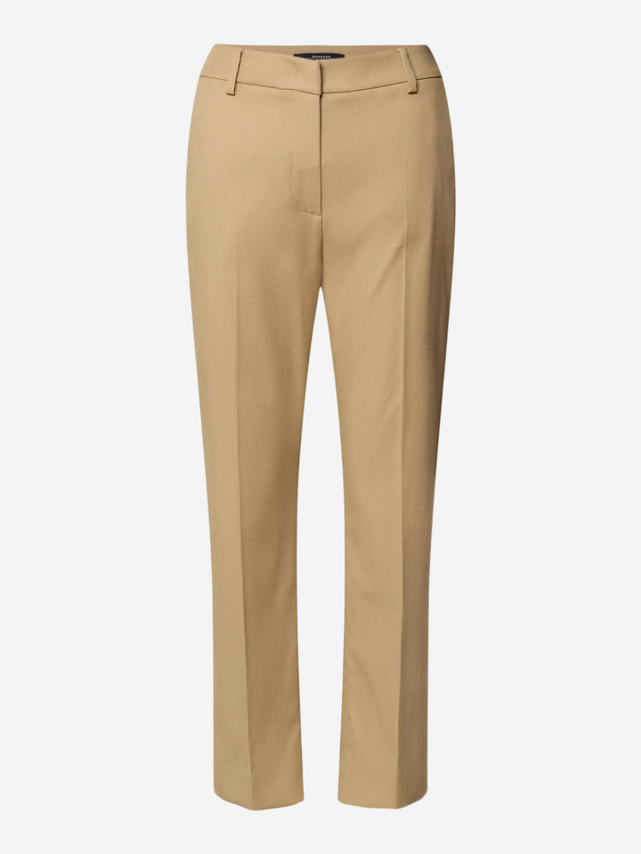 Beige pants on a light gray background