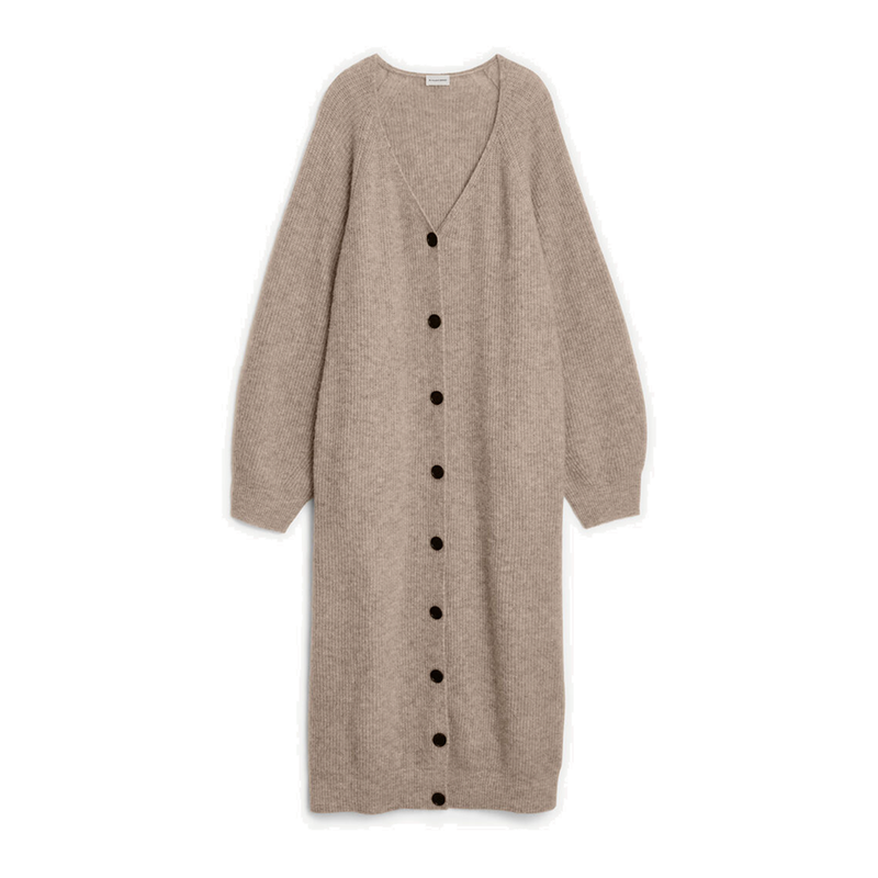 Cyrus Long Cardigan in Beige