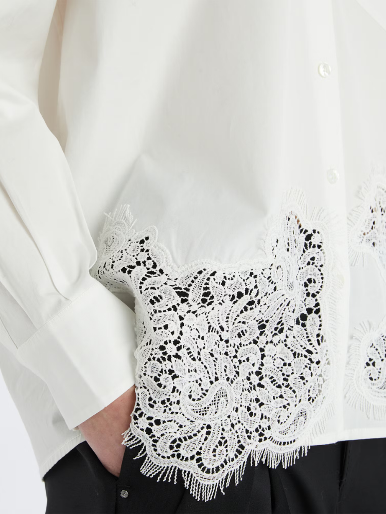detail of lace shirt