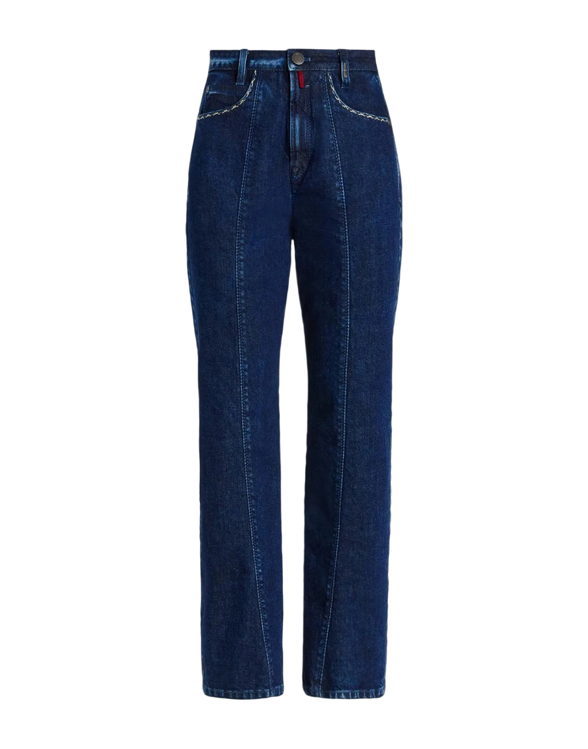 HIGH Fairness straight-leg jeans in blue denim, product shot on a white background