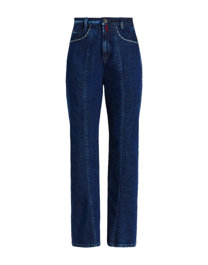 HIGH Fairness straight-leg jeans in blue denim, product shot on a white background