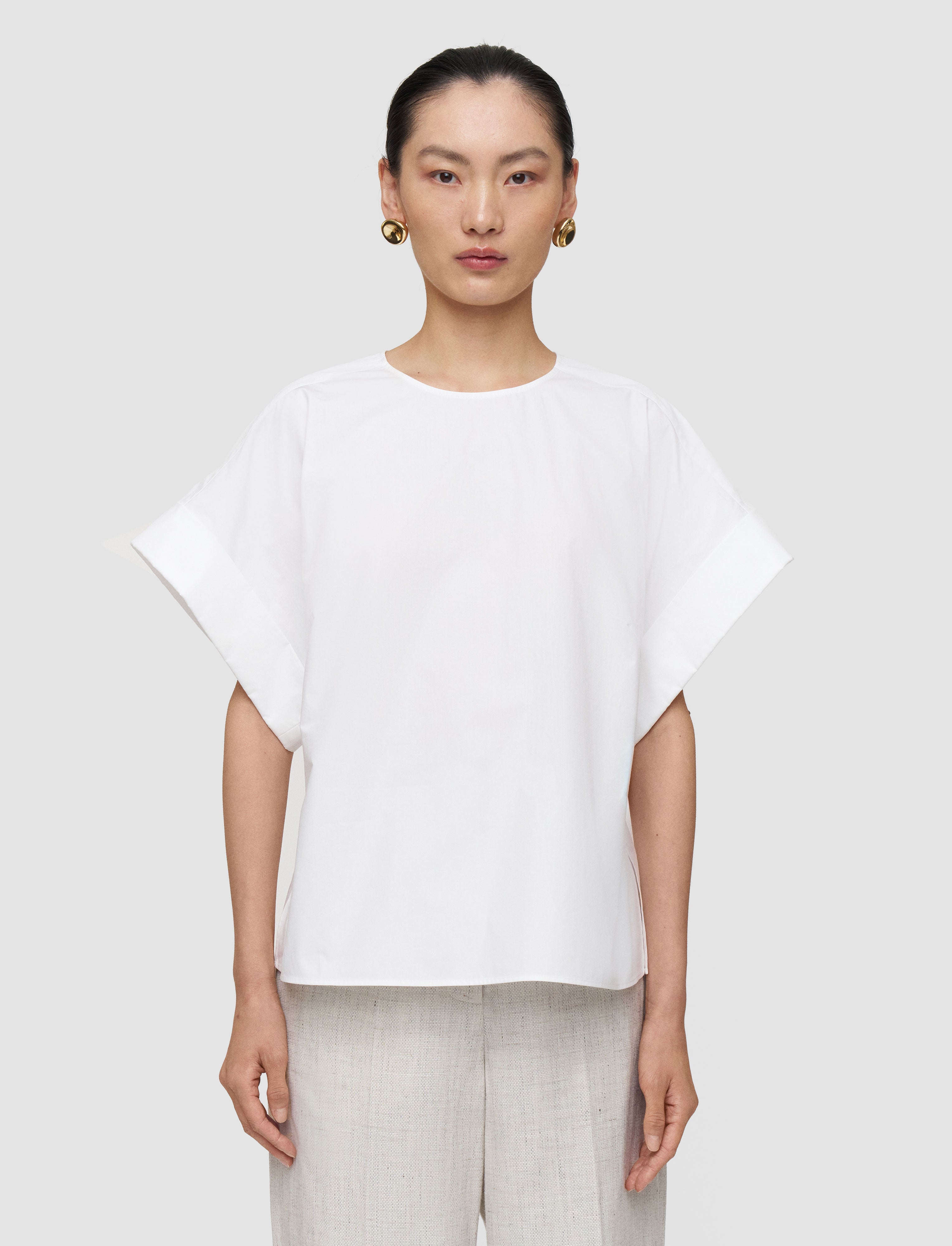 Fassia Cotton Poplin Blouse White