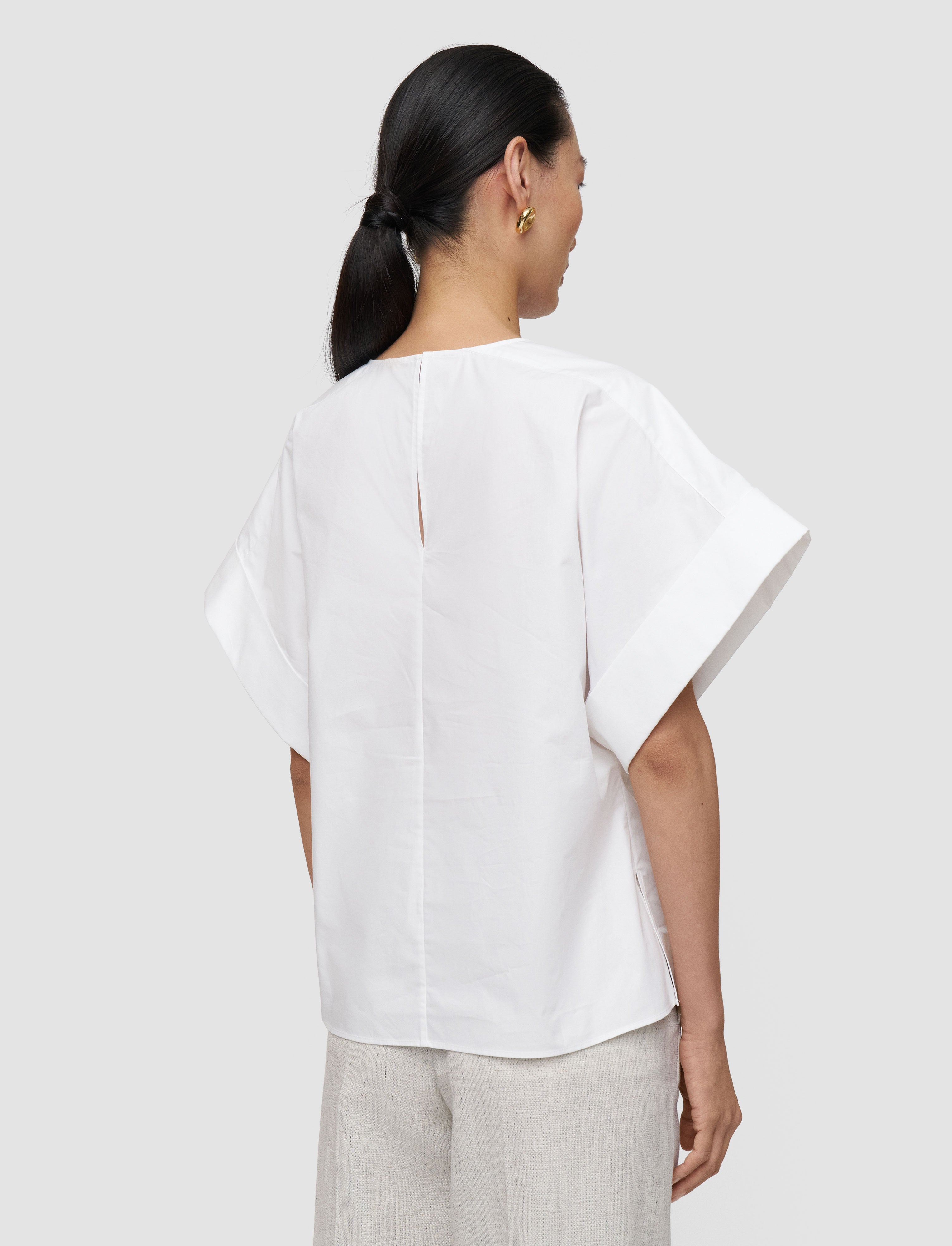 Fassia Cotton Poplin Blouse White