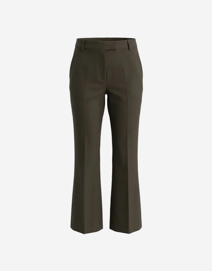 Dark green pants on a white background