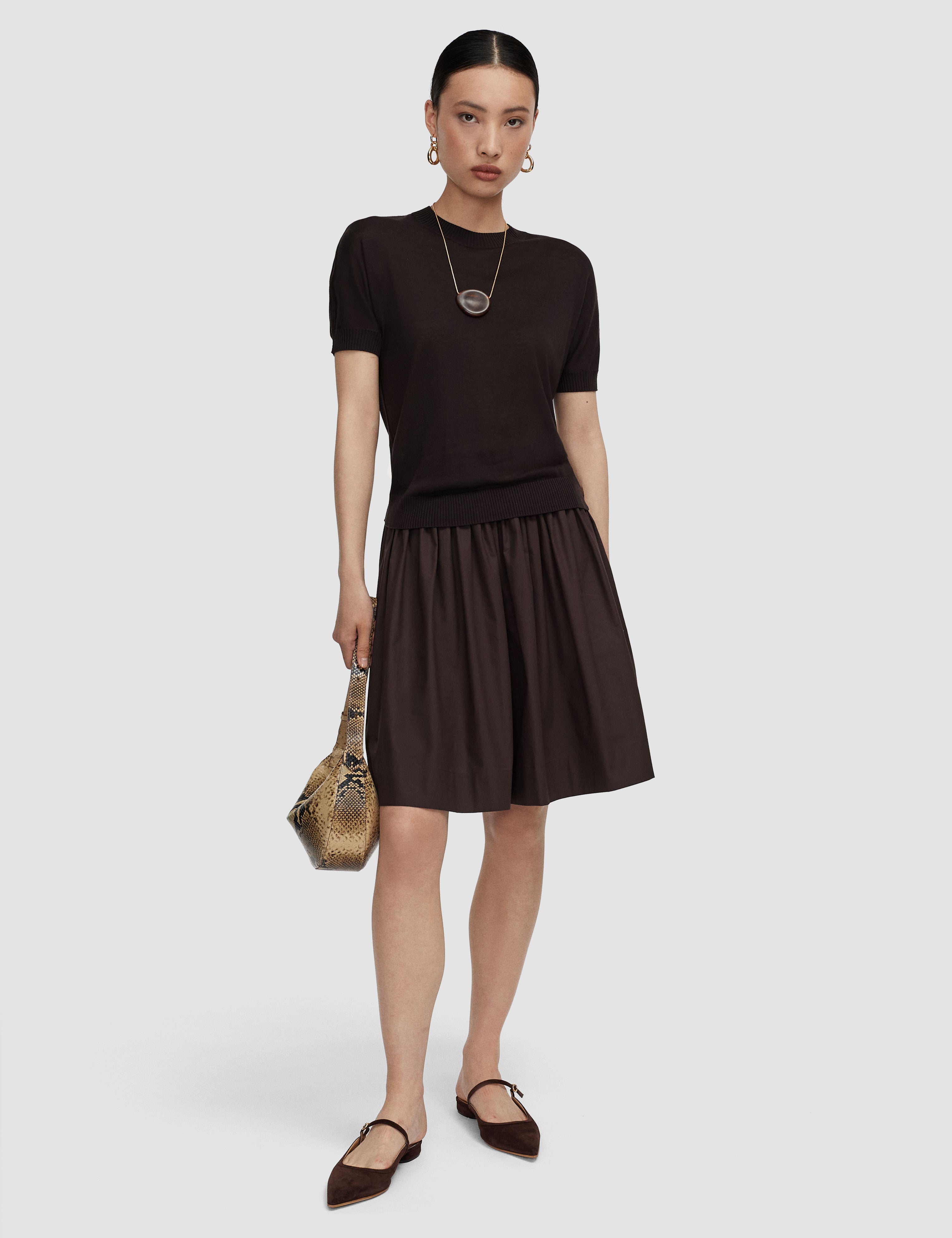 Jana Silk Knit Top Espresso