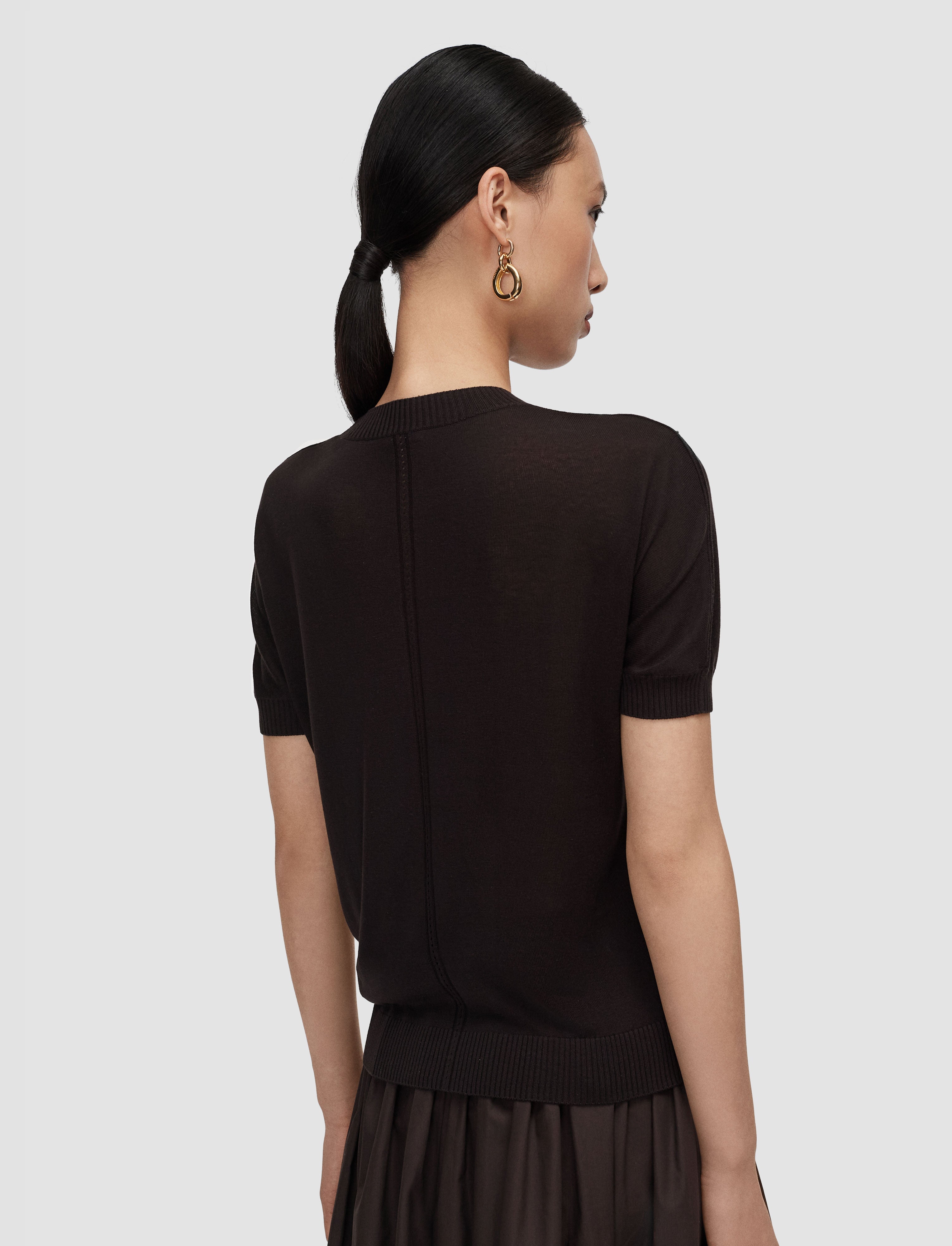 Jana Silk Knit Top Espresso
