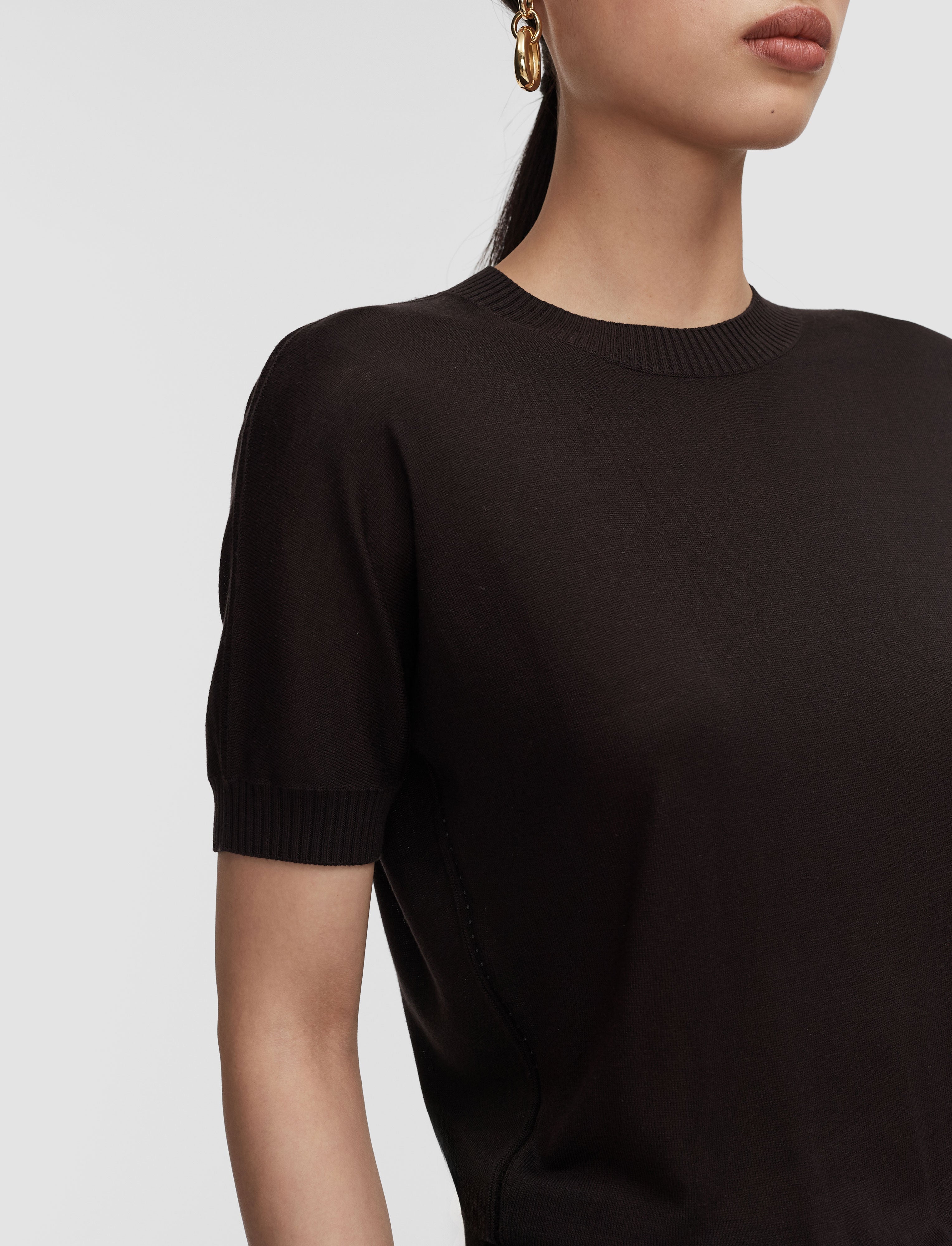 Jana Silk Knit Top Espresso