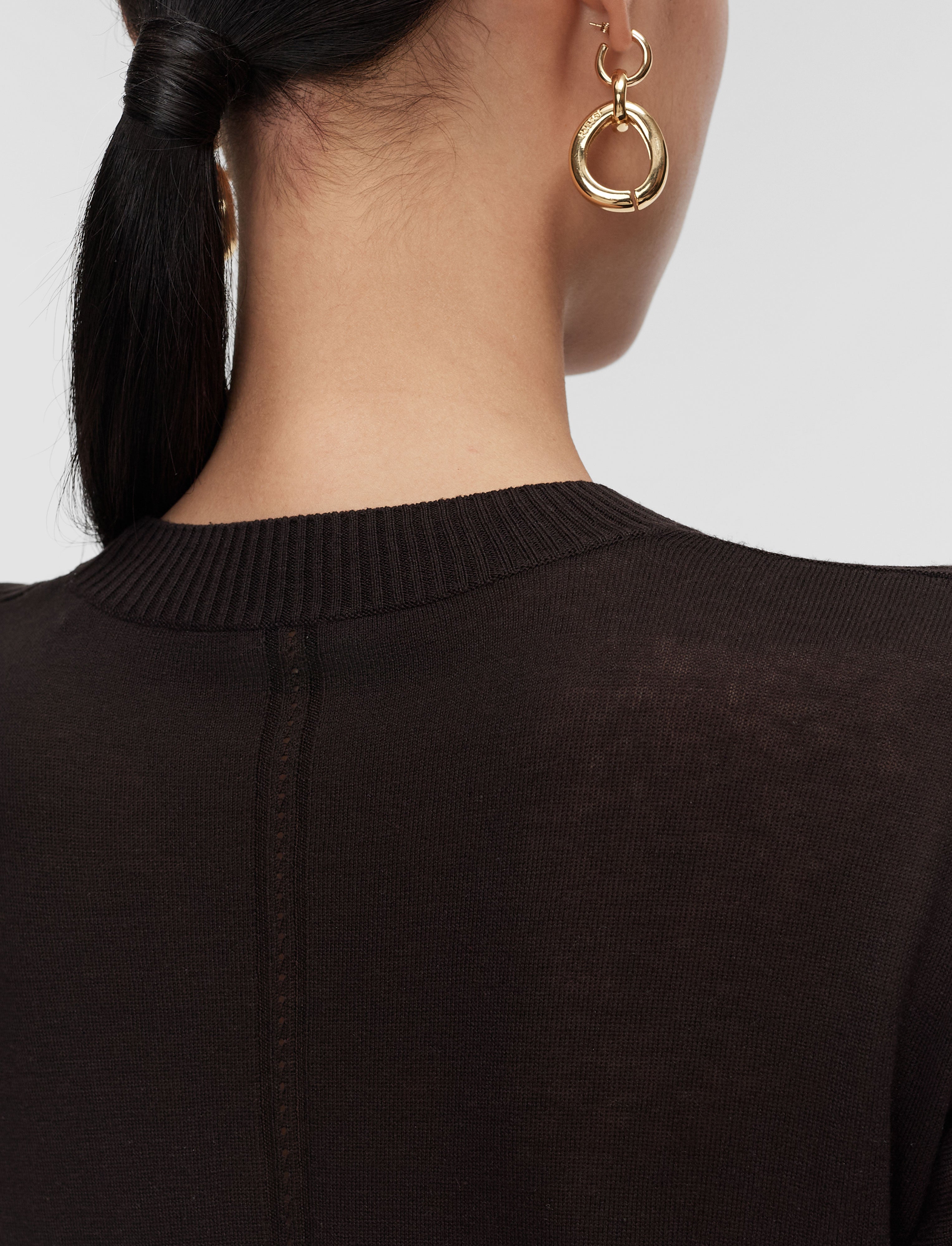 Jana Silk Knit Top Espresso