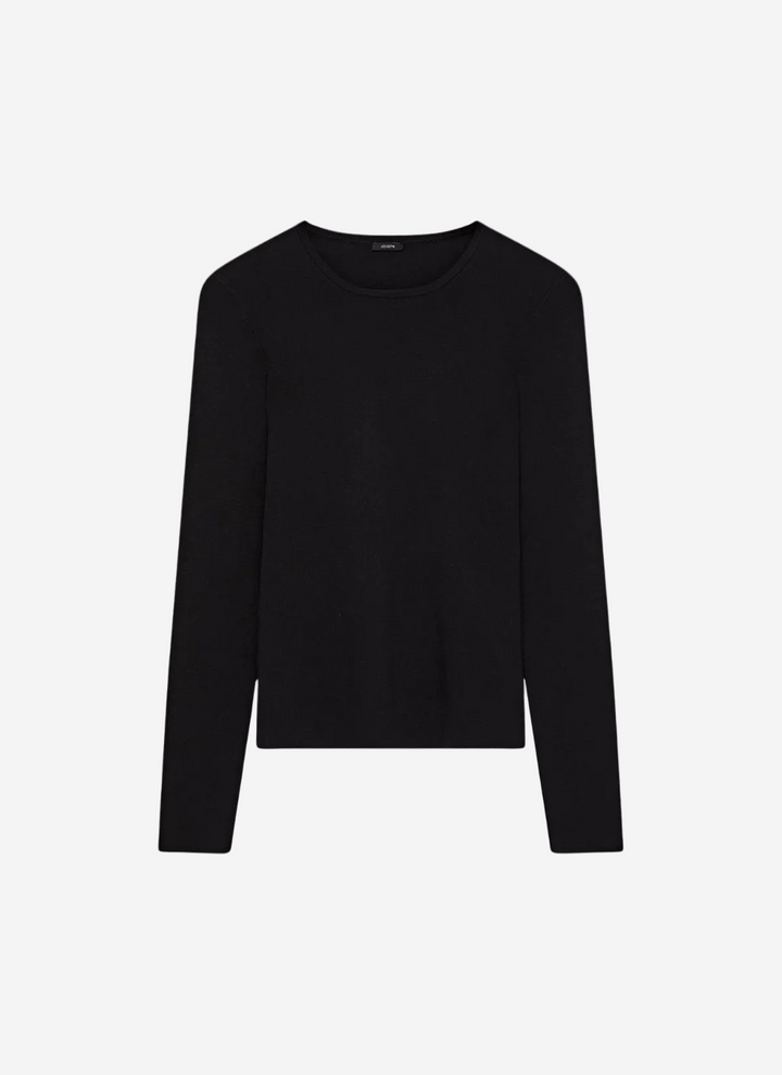 Black long-sleeve shirt on a white background