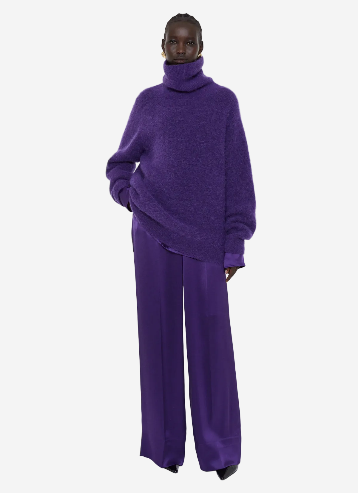 Meslay Brushed Alpaca Jumper Violet