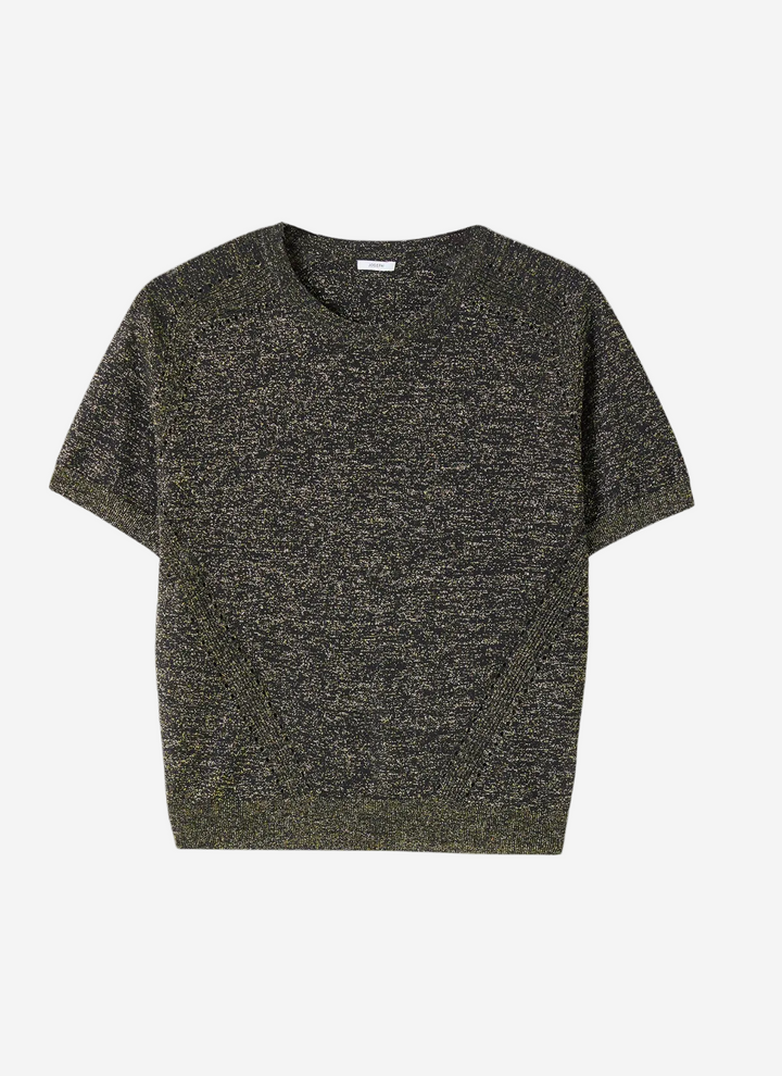 Textured black and gray t-shirt on a white background