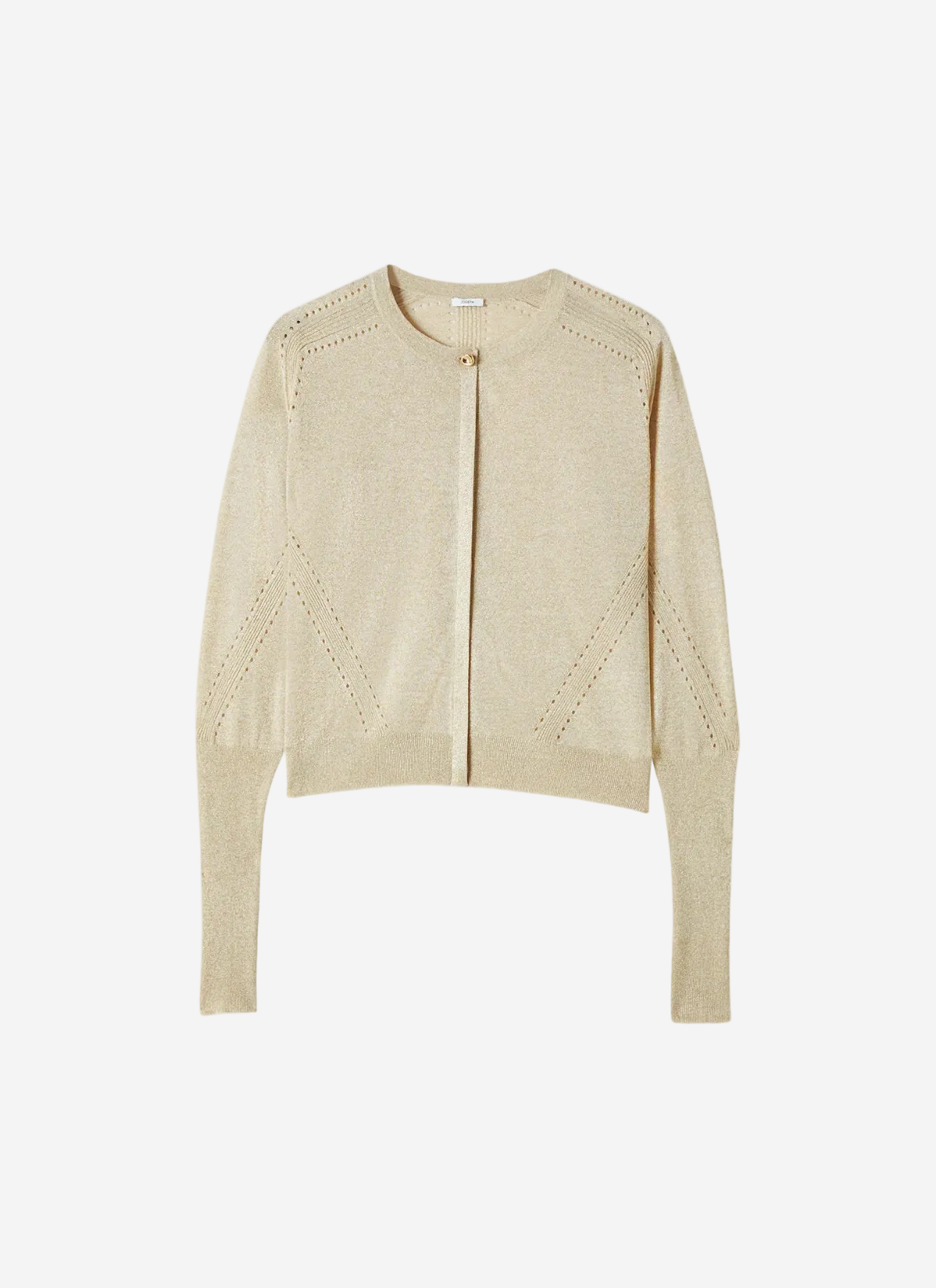Beige cardigan on a white background