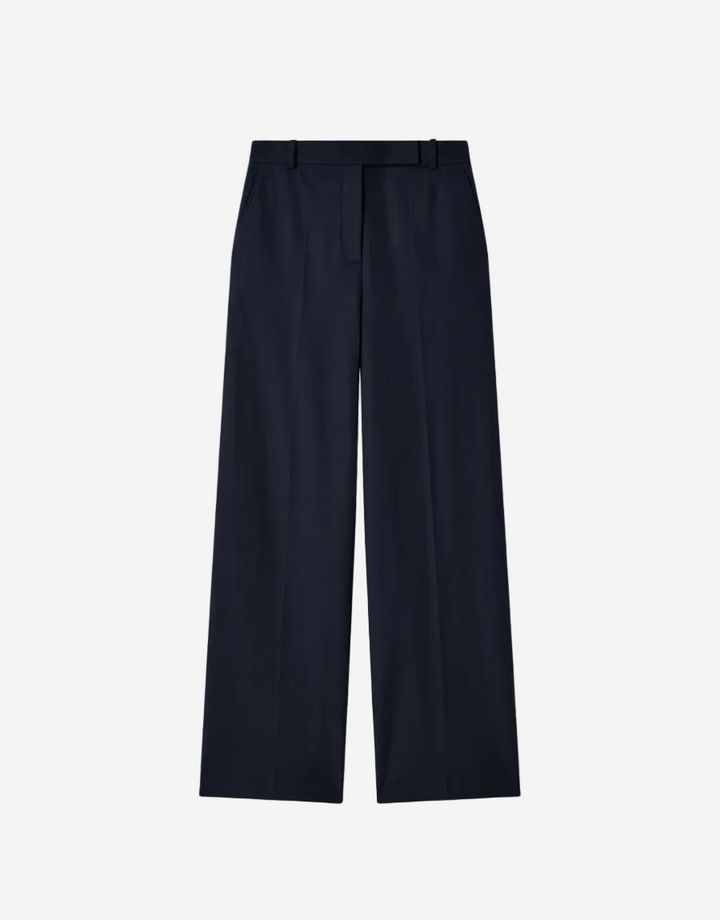 Navy blue pants on a white background