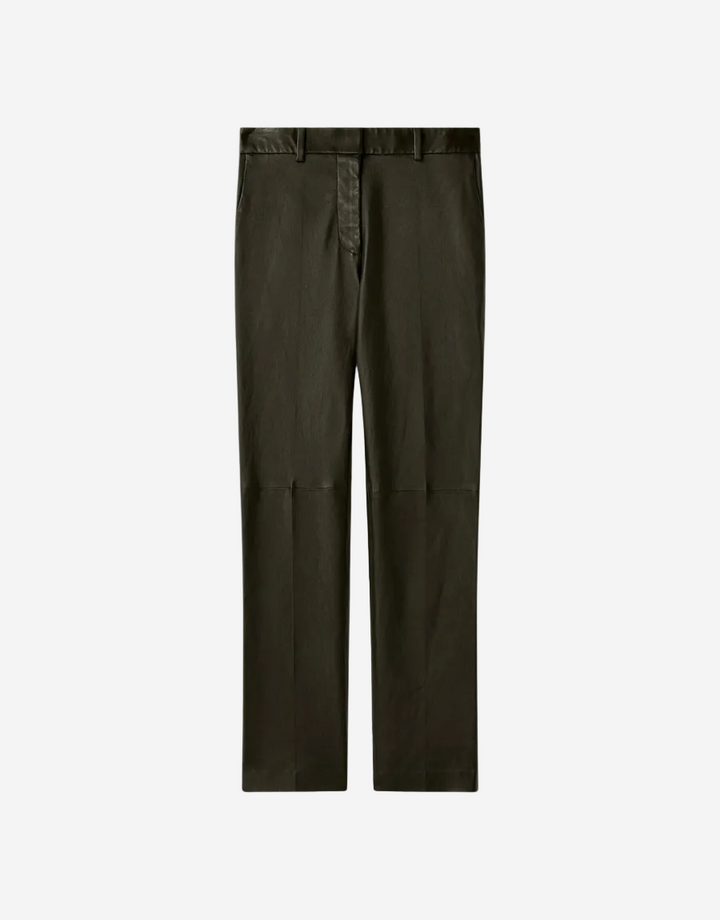 Dark green pants on a white background