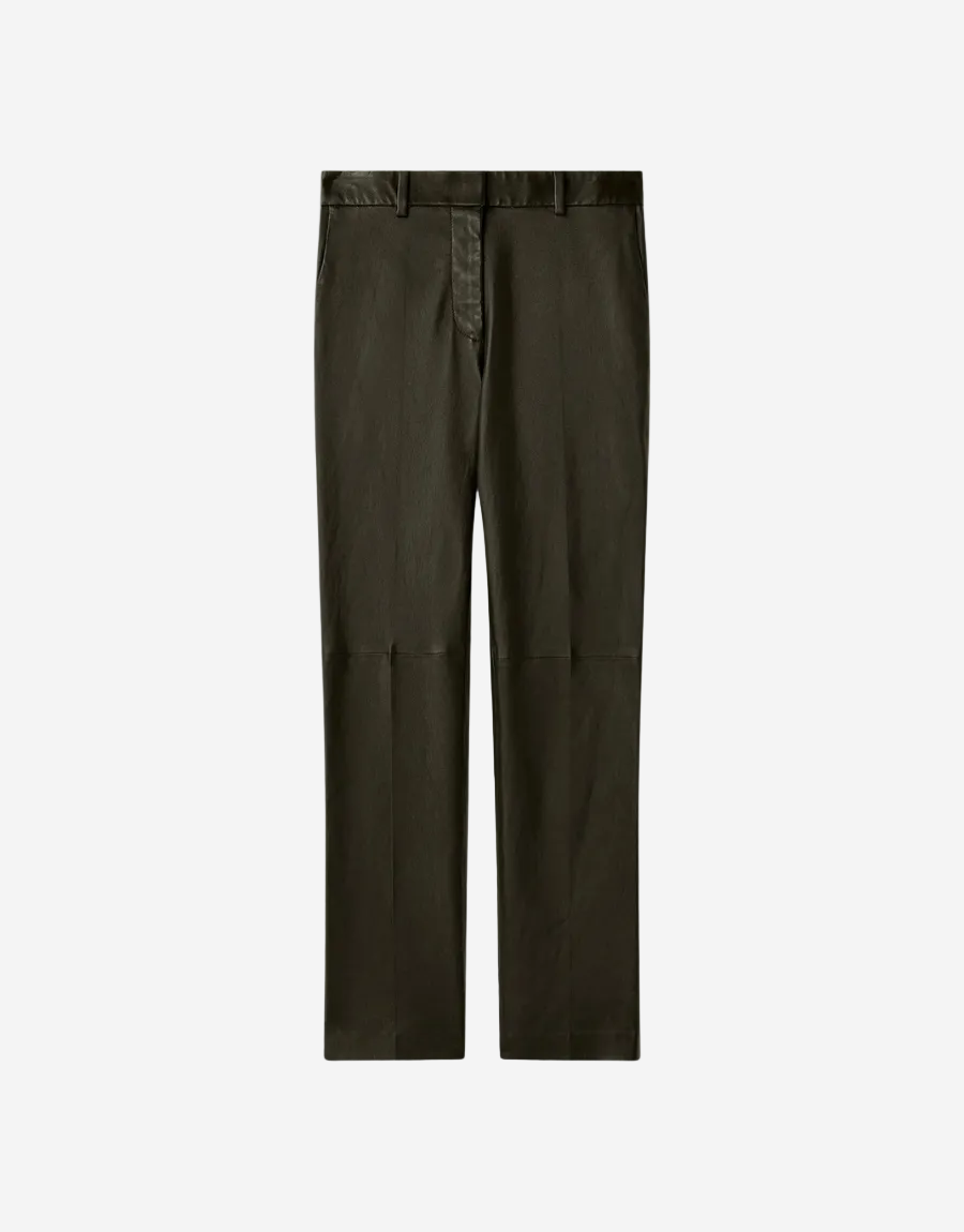 Dark green pants on a white background
