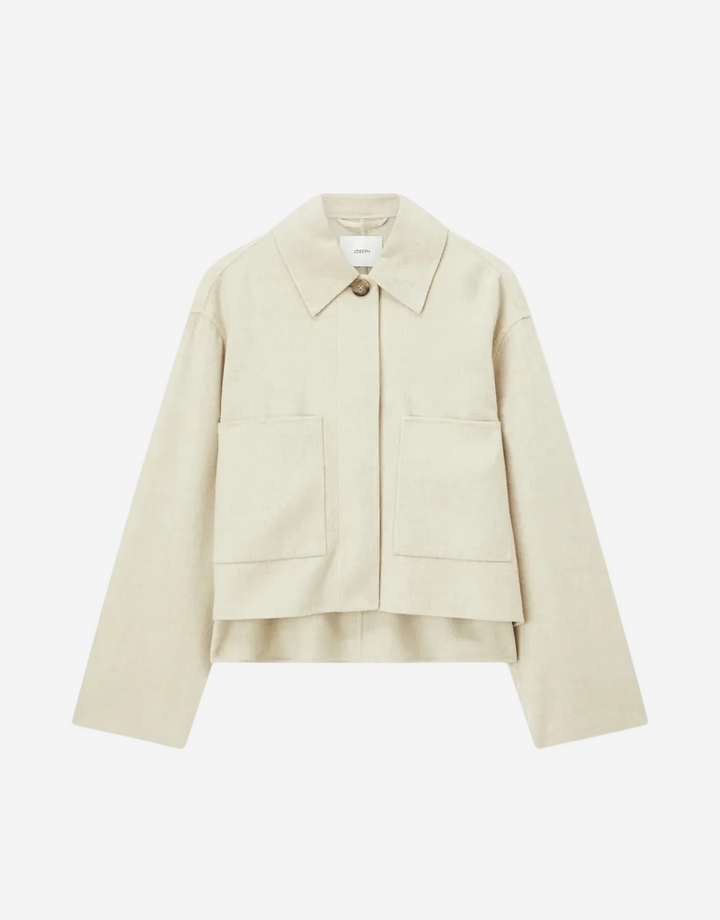 Beige jacket on a white background