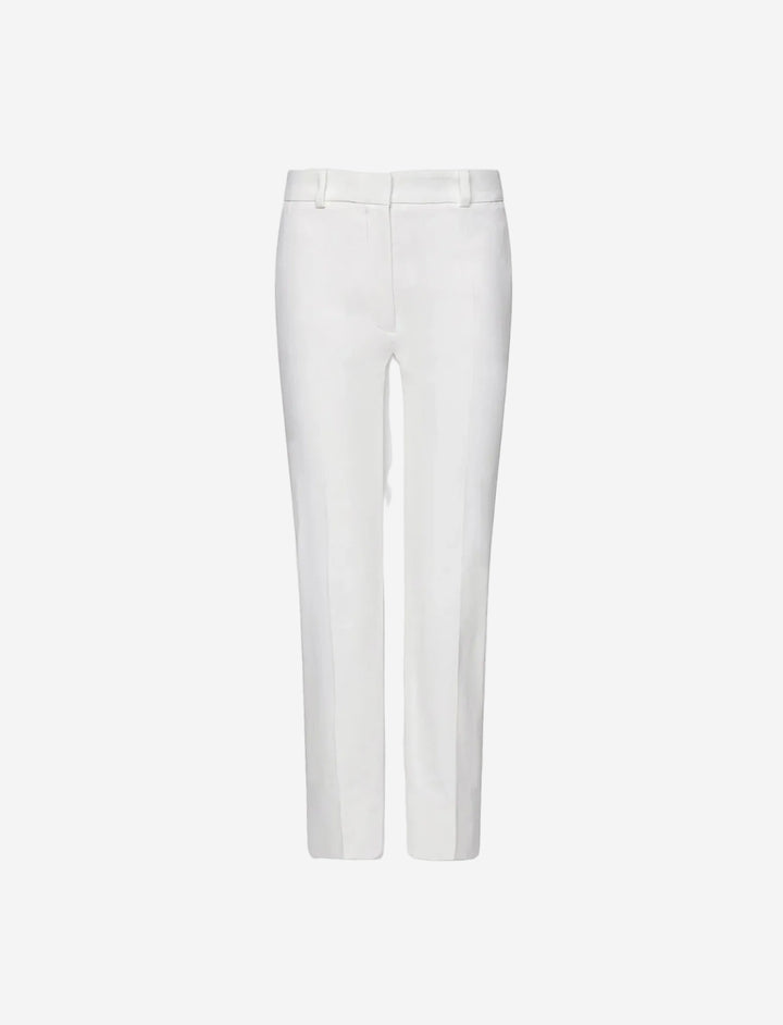 White pants on a light gray background
