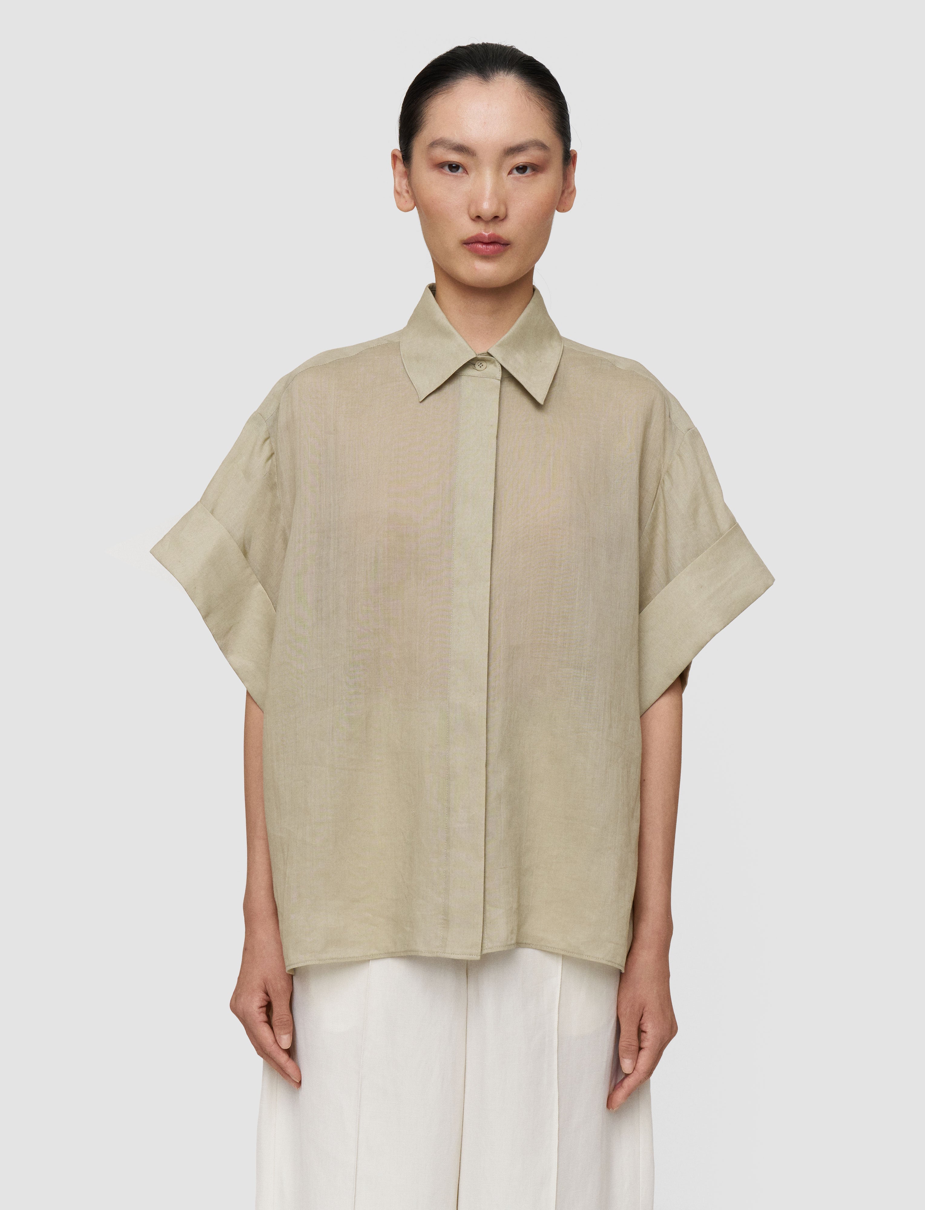 Justi Ramie Voile Blouse Cactus