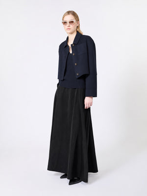 Virgin wool double-faced jacket Midnightblue