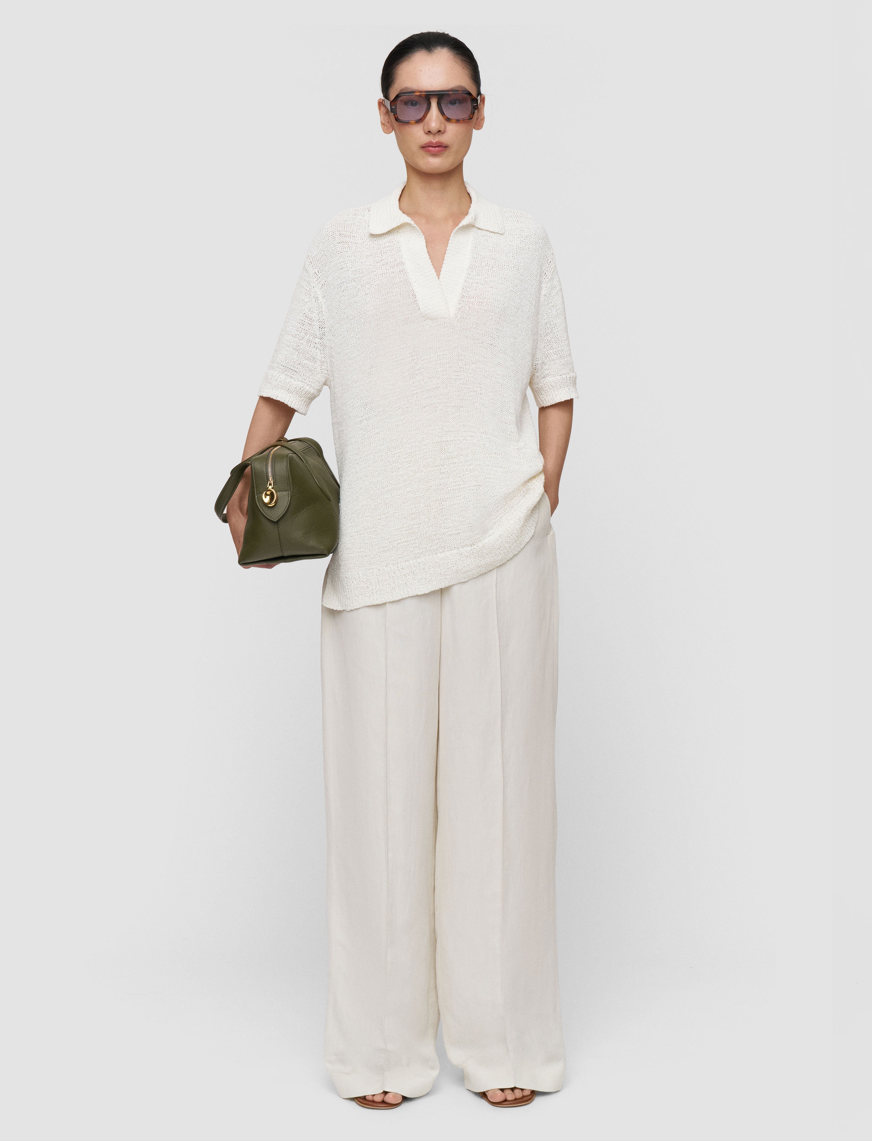 Rian Open Cotton Knit Top Wax