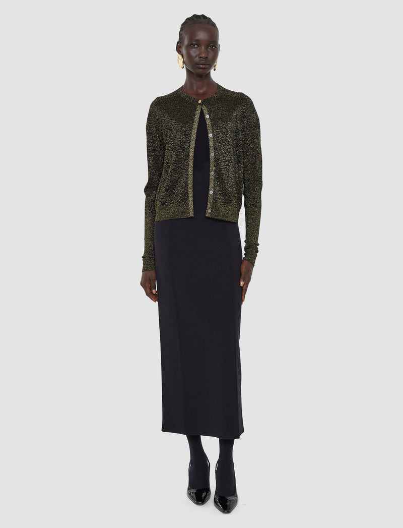 Tasse Lurex Knit Cardigan Black/Gilt