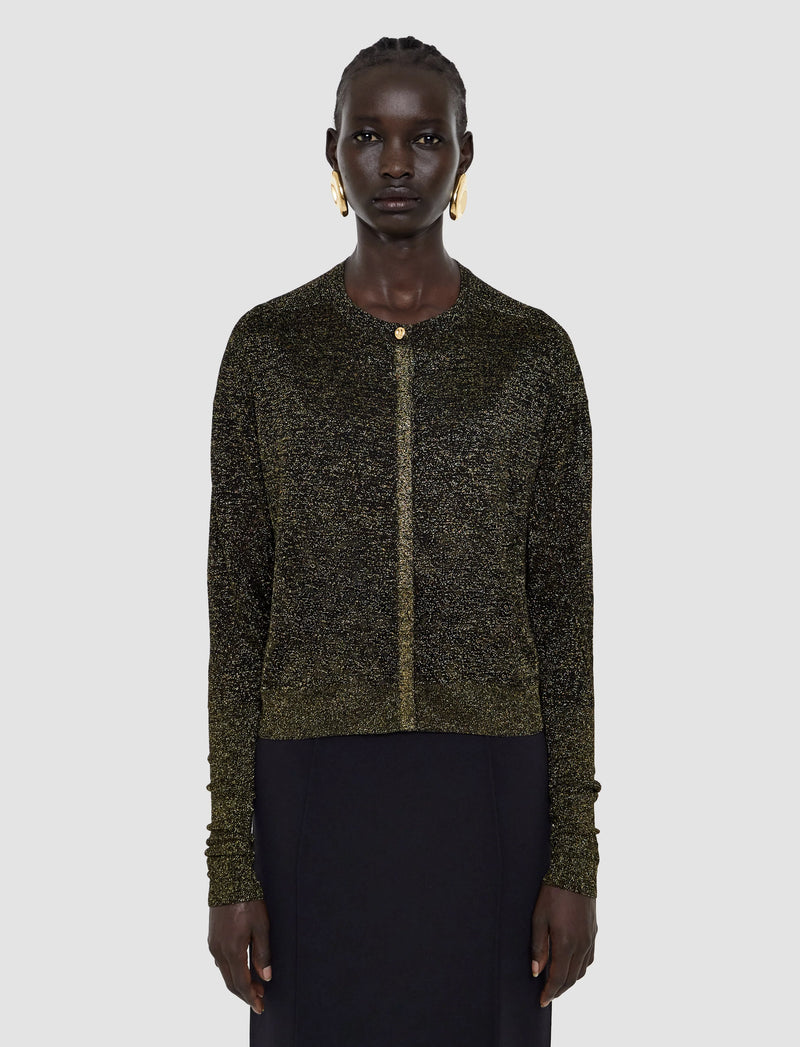 Tasse Lurex Knit Cardigan Black/Gilt