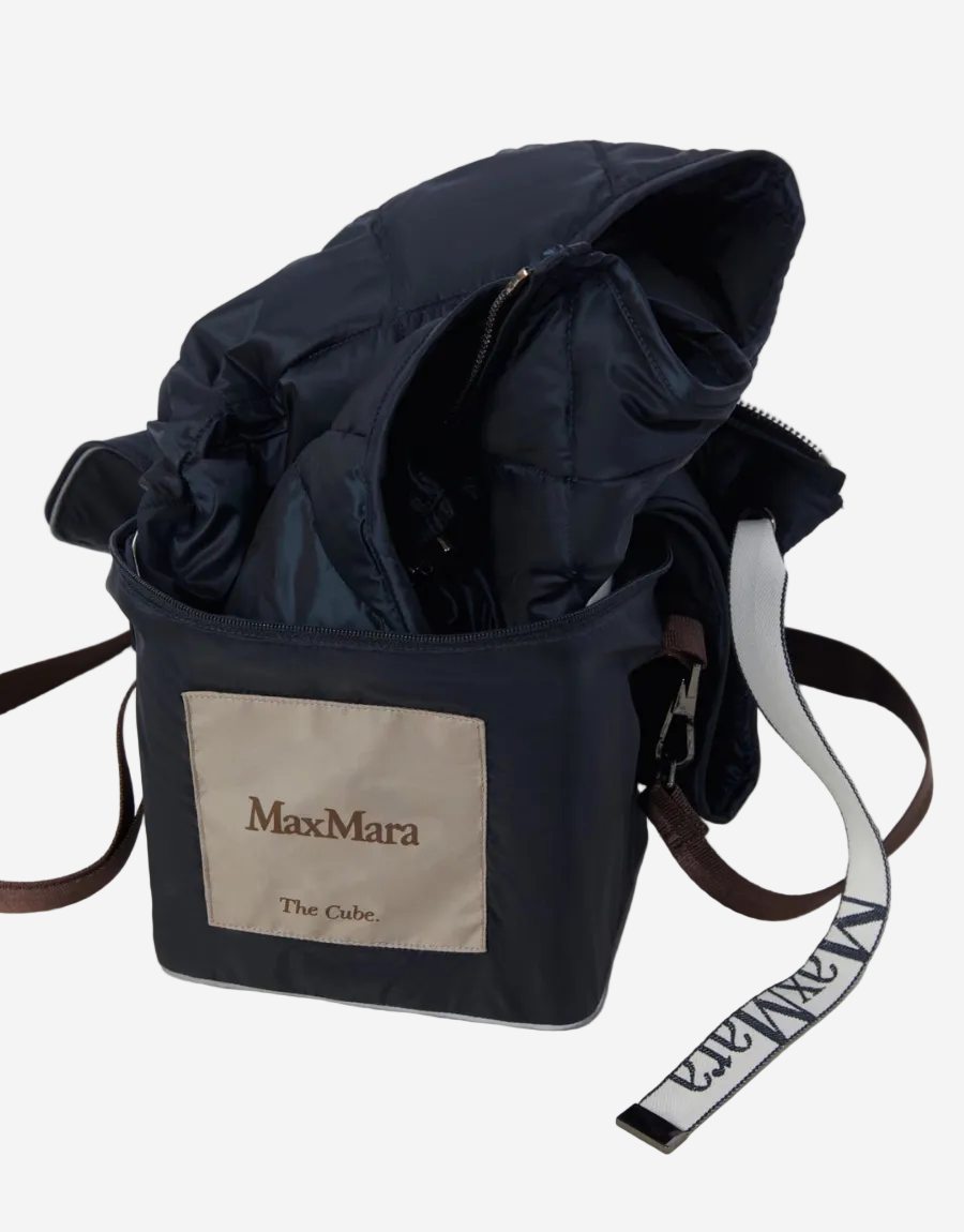 Black bag with MaxMara logo on a white background