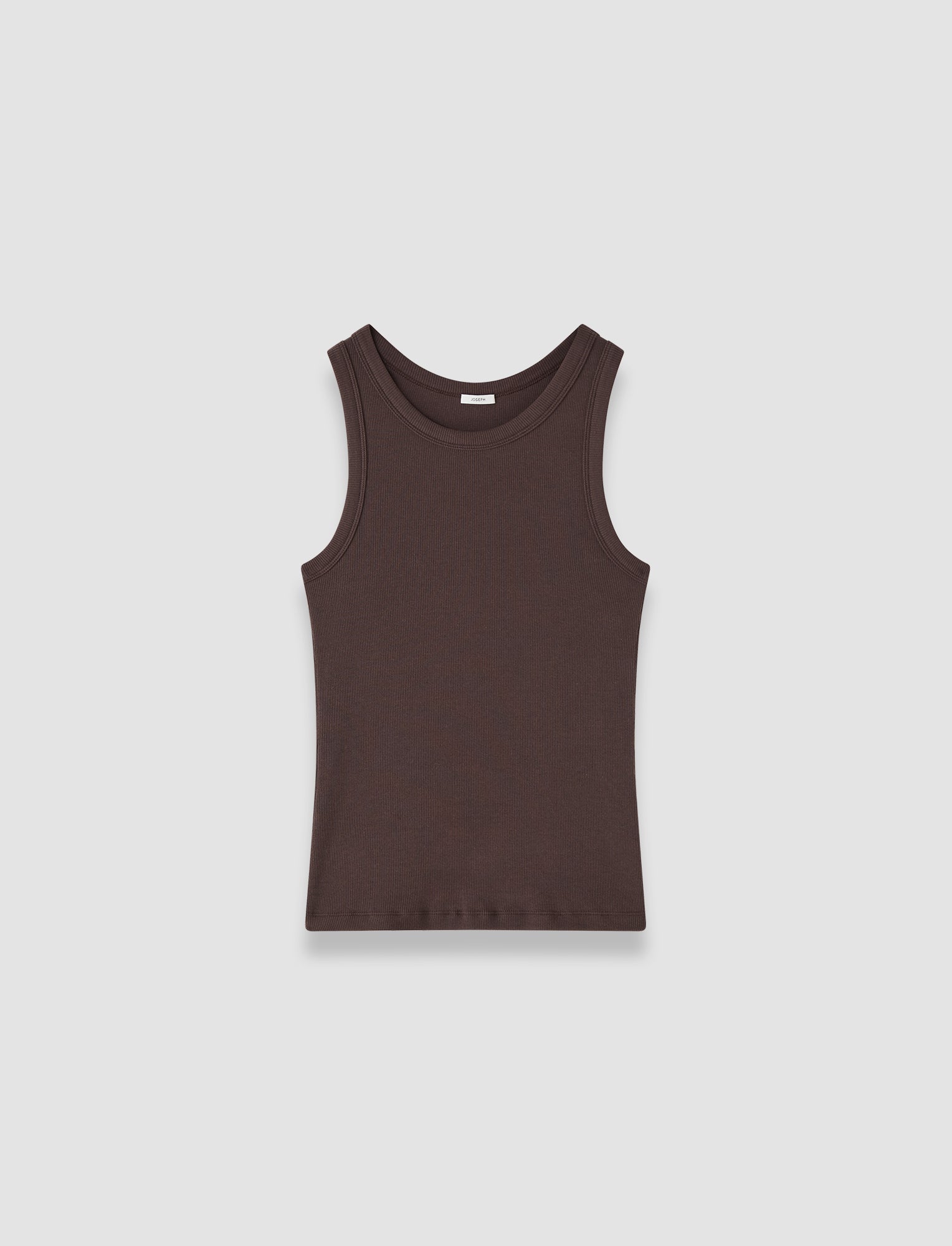 Yeux Cotton Rib Vest Espresso