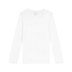 Soft Touch Long Sleeve Top in Blanc