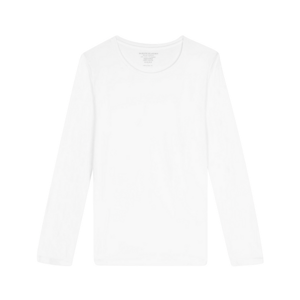 Soft Touch Long Sleeve Top in Blanc