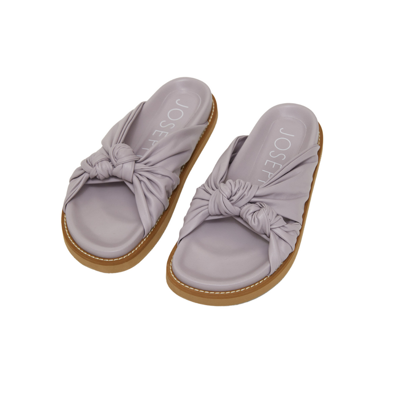 Big Knot Leather Sandal in Sweet Pea