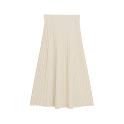 Idris Pleat Maxi Skirt in Soft White
