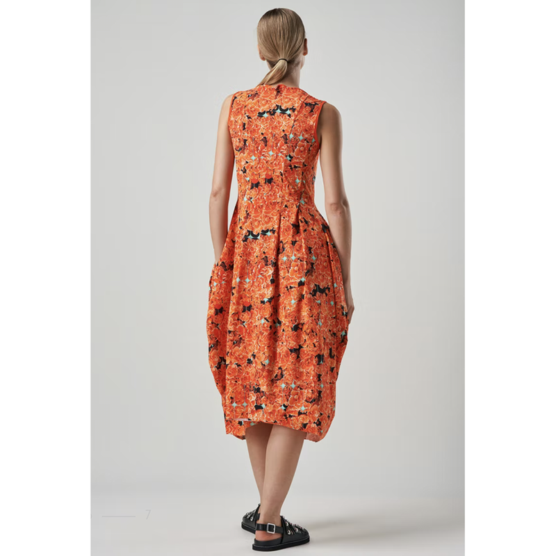 At-Length Dress in Orange Multicolour