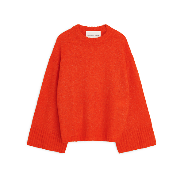 Cierra Wool & Mohair Sweater in Orange