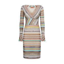 Dress with long sleeves in Stripe