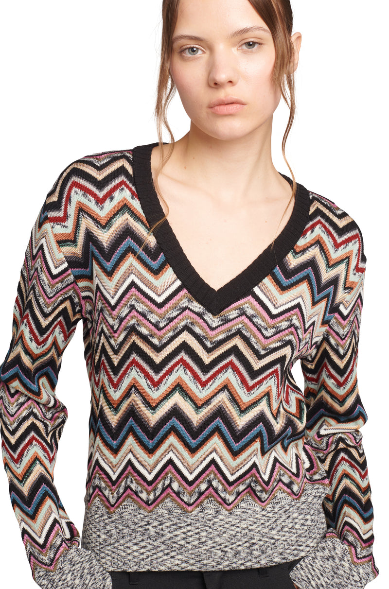 Long Sleeve Sweater in Multicolour