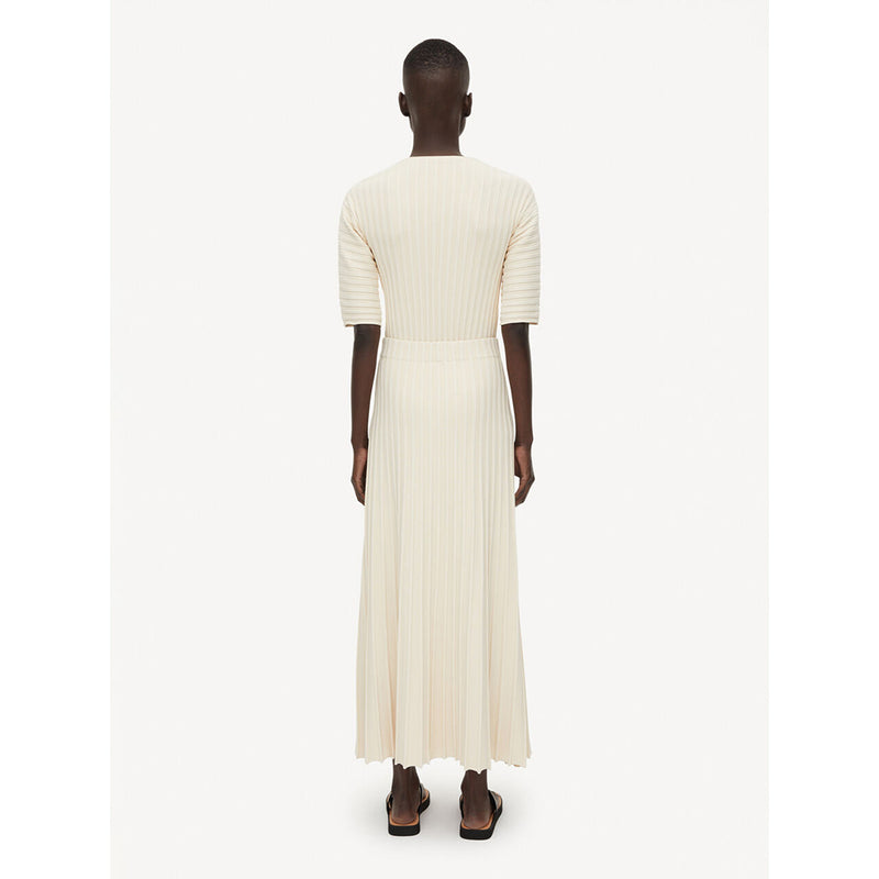 Idris Pleat Maxi Skirt in Soft White