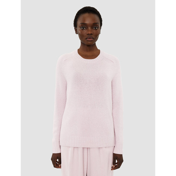 Open Cashmere Round Neck Jumper in Sweet Pea