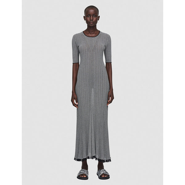 Light Cotton Stripe Dress in Black Combo