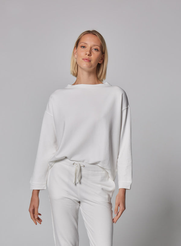 Soft Touch Sweatshirt in Blanc